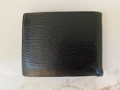 財布・小物その他 Ferragamo Smooth Split Calf Leather Wallet SALVATORE FERRAGAMO Men's Black Stamped Leather Calf Bifold