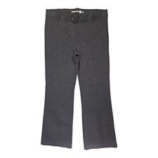Betabrand Classic Dress Pant Yoga Pant Bootcut Charcoal XL Petite