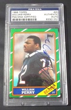 PSA DNA Rc Autograph Refrigerator William Perry Auto 1986 Topps 20 Rookie Signed