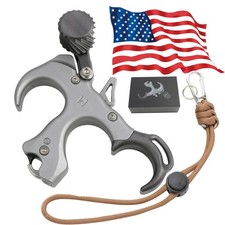 Adjustable 3 Finger Compound Bow Release Aid Thumb Archery Accessory Shooting