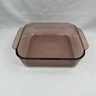 Vintage Pyrex Cranberry 2 Qt 2 L 8-in Square Glass Baking Dish 222-R