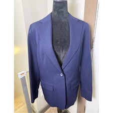 Pendleton Women's Vintage Navy Blue Double Breasted Blazer 100 Wool Business 10