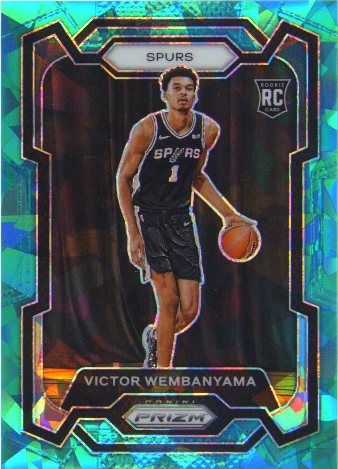 2023-24 Panini Prizm - Victor Wembanyama #136 Teal Ice Prizm /225