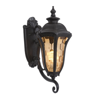 Exterior Lantern YHD Stratford Oil Weathered Bronze Steel w/ Glass Panels