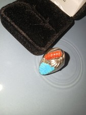 Native American Navajo Ring Silver signed By Artist