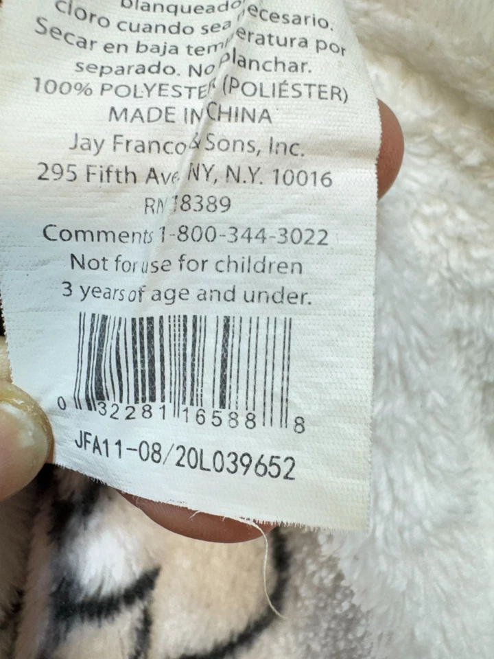 Manta polar Disney Minnie Mouse para niños blanca acogedora suave poliéster Foto 3 de 4