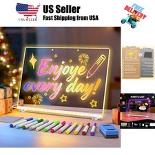 LED Drawing Board for Kids - 13.7x10.6 Inch Erasable Acrylic Doodle Pad with ...