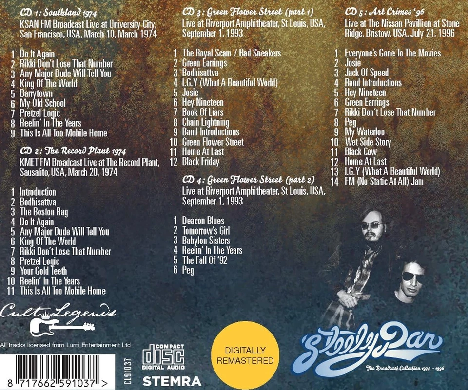 Steely Dan The Broadcast Collection 1974-1996 (5 CD) Live Music Box Set - Image 3 of 4