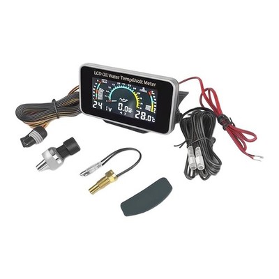 3-in-1 Auto LCD Manometer Öldruck Spannung Wassertemperatur 9V bis 36V