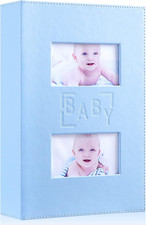 Ywlake Baby Boy Photo Album 4X6 300 Pocket Pictures, Leather Cover Newborn Showe