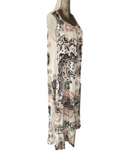 Multi print viscose maxi dress one size made in Italy
