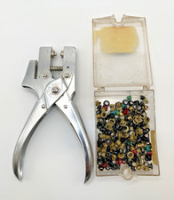 Vintage Open  Co. Combined Eyelet Punch and G...
