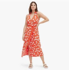 Beautiful DVF for Target Orange & Cream Wrap Dress. NWT-Size XXS