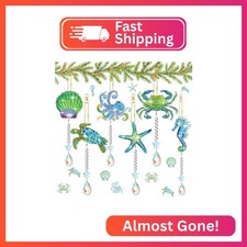 Tradder 6 Pcs Ocean Diamond Art Kits for Adults Sea Animals Ornaments with Cryst