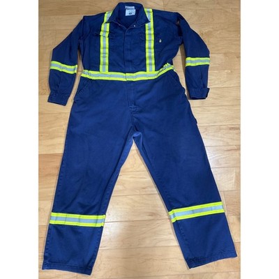 Just In Trend Men's Fire Resistant High Visibility Navy Blue Coveralls -Size 3XL