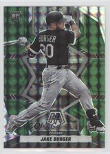 2022 Panini Mosaic Rookies Green Mosaic Prizm Jake Burger #213 0m4q