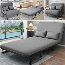 Double Fabric Sofa Bed Sleeper Couch Sofabed Settee Recliner Beds Folding UK