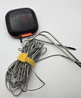 Inkbird Wiederaufladbares BBQ Thermometer Fleisch Lebensmittel Kochen IBT-4XS 4 Sonden Sensor UK