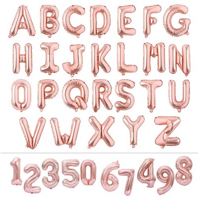Folienballons Rosegold Buchstaben Zahlen personalisiert individuell Name Geburtstag Hochzeit