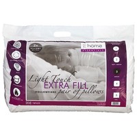 Catherine Lansfield Extra Fill Hollowfibre Bed Pillows Two Pack Soft UK Comforts