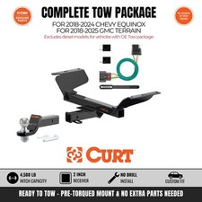 Curt Class 3 Hitch Wiring W 2 Loaded Mount For 18-24 Equinox 18-25 Terrain Curt Class 3 Hitch Wiring W 2 Loaded Mount For 18-24 Equinox 18-25 Terrain