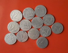 LOTTO 13 MONETE 10 LIRE SPIGA FALSE ANNI TRA 1951 E 1955 CON ROTAZIONI [O613]