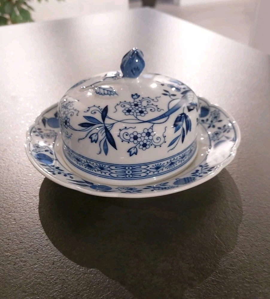 Beurre En Pot Zwiebelmuster Hutschenreuther Avec Soucoupe