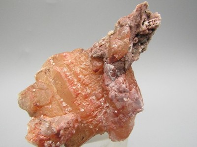 Chabasit auf Calcit Bernhardbruch Idar Oberstein