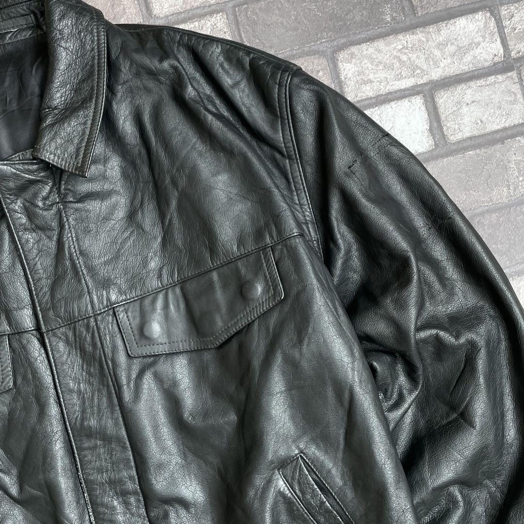 90's Germany army leather jacket black Euro Military Vintage 90's Germany army leather jacket black Euro Military Vintage