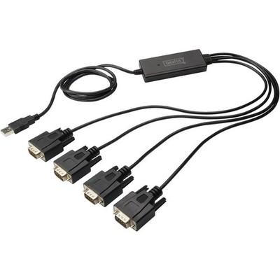 Digitus USB 2.0, Seriell Adapterkabel [1x USB 2.0 Stecker A - 4x D-SUB-Stecke...