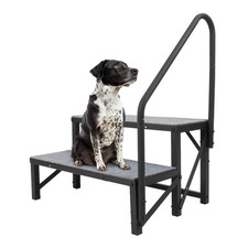 2 Steps Ladder RV Step w/Handrail For Trailer Travel Camper Mobile Home Stairs