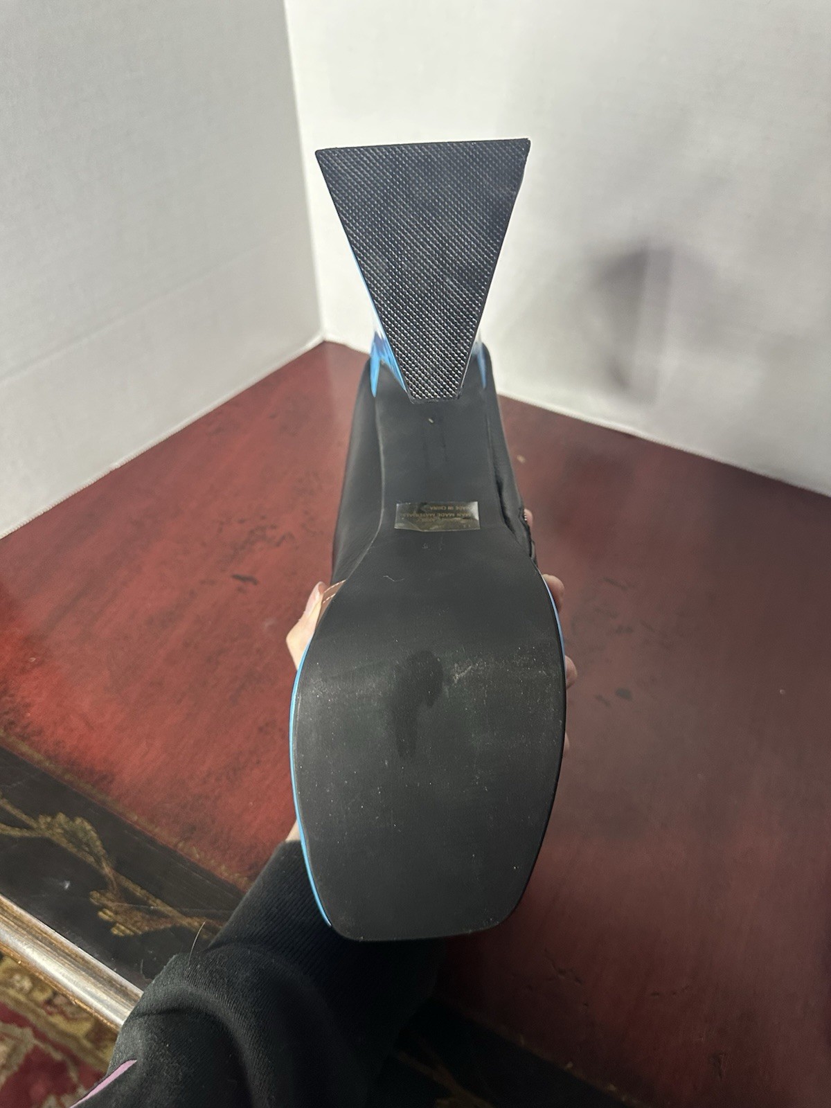 Lemonade Square Toe Flared Heel Platform Shoes St… - image 8