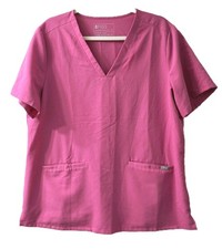 FIGS Casma 3-Pocket Scrub Top FW1100 XL Technical Collection Fuchsia Hot Pink