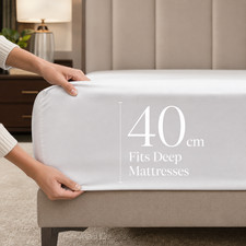 Extra Deep 40 CM Fitted Sheet Single Double King Super King Size Bed Sheets Uk