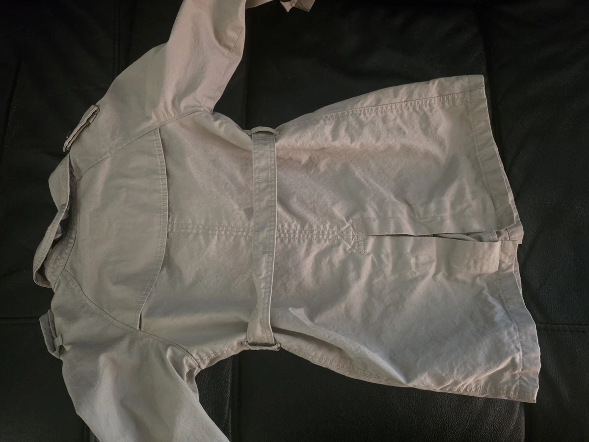 Gabardina Burberry beige con cinturón doble botonadura, forrada de sarga de algodón EE. UU. 3