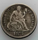 Photo of a 1875-P Seated Liberty Dime from an eBay listing that sold on Jul 19, 2026