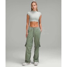Lululemon Dance Studio Relaxed-Fit Mid-Rise Cargo Pant Grey Eucalyptus Size 4