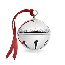 2021 Silver Plated Sleigh Bell Ornament 51st Edition Holiday Decor Collectible