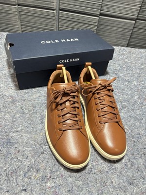 Cole Haan Grand Plus Crosscourt C36924 Shoes Mens Size 8 British Tan Leather