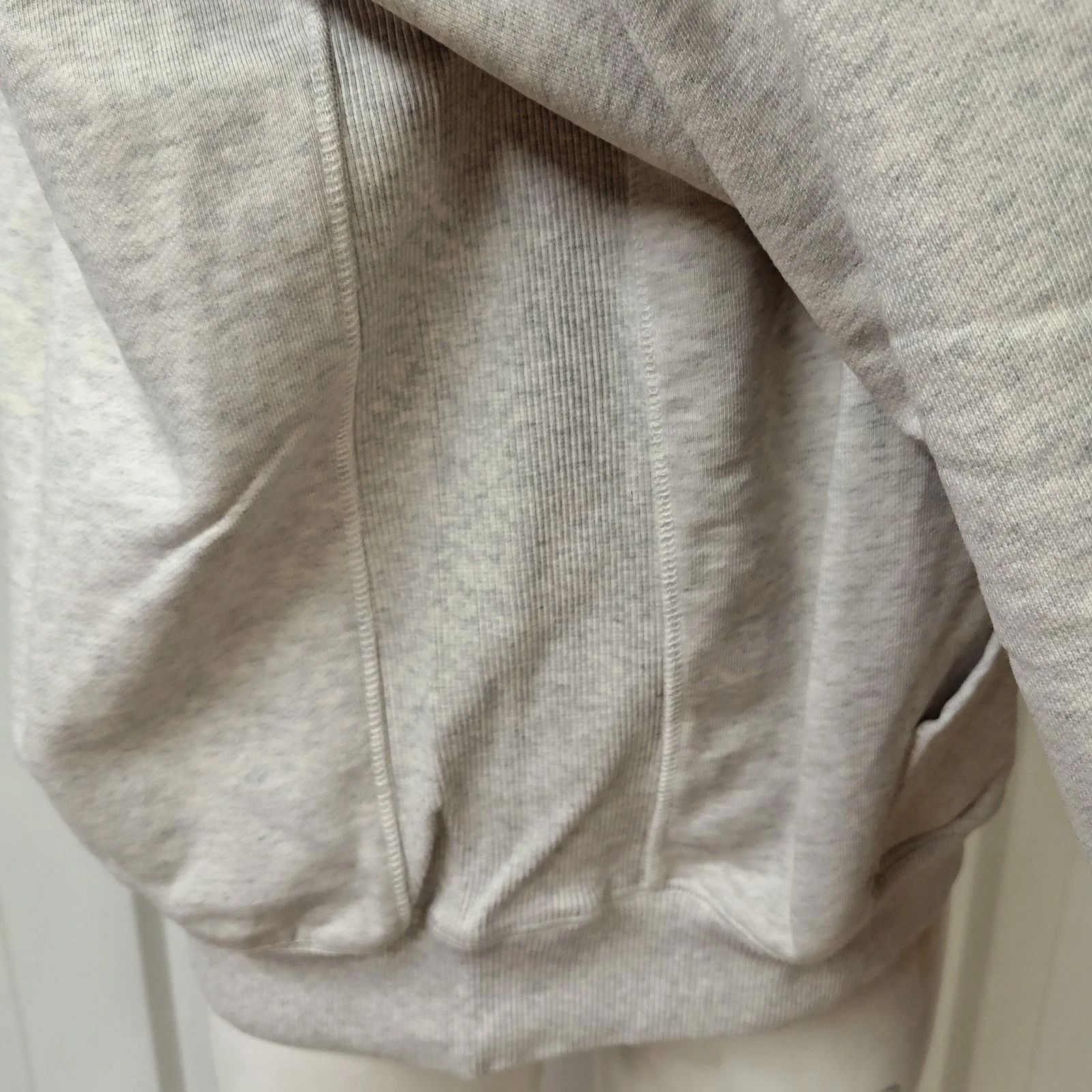 OFF WHITE SUMMIT UK Felpa con cappuccio da uomo XXL pesante a costine farina d'avena bianco sporco (2XL)