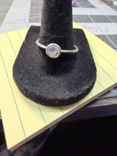 VTG 925 Sterling Silver Natural Rainbow Moonstone Sz 9.5 Ring 1.68g Lot X