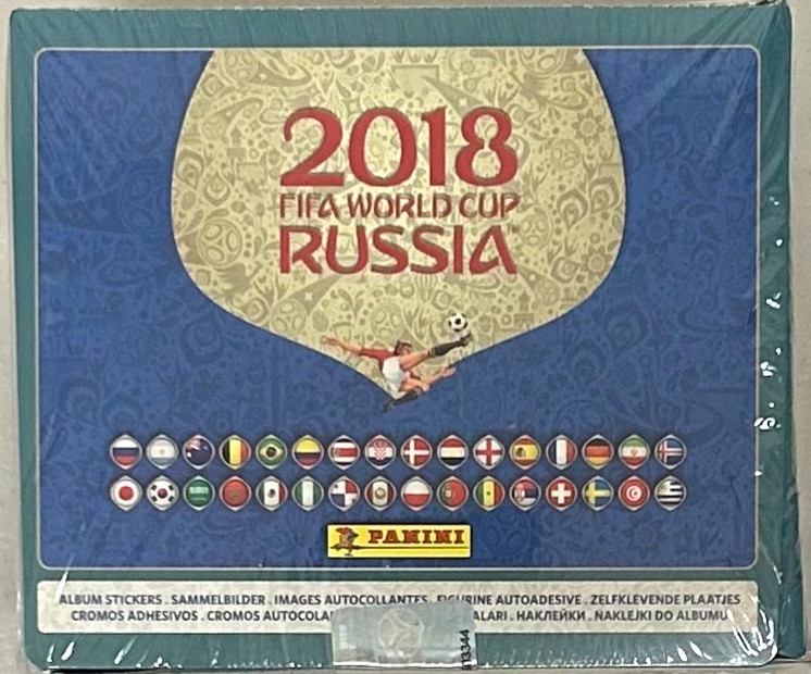 2018 Panini FIFA World Cup Russia Sealed Sticker Box - 104 Packets