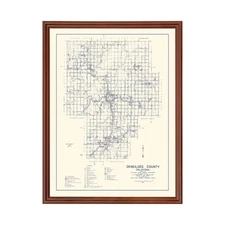 Old Map of Okmulgee County, OK 1936 - Vintage Oklahoma Art