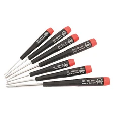 Wiha 26197 Precision Screwdriver Set, Phillips/Slotted Tip, 1/16 In, 1/8 In,