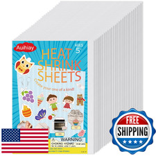 Auihiay 80 Pieces Shrink Plastic Sheets Shrink Films Papers Shrinky Art for Crea