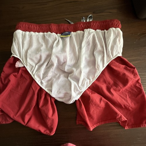 Aftco Herren Netz gefütterte Badehose Angelshorts rot XXL 7" Schrittlänge D3 - Bild 4 von 8