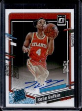 2023-24 Panini Donruss Optic Kobe Bufkin Rated Rookie RC Auto #265 Hawks