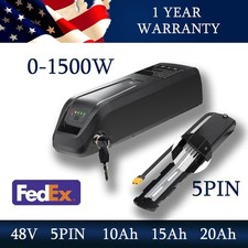 Hailong 48V 5PIN 10Ah 15Ah 20Ah Battery,0W-1500W Ebike Lithium Battery BMS