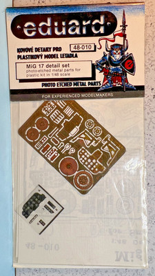 1/48 EDUARD  MiG-17 Detail Set Photoetch sheet #48-010 for unk.