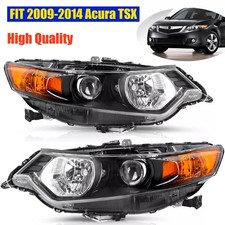 Fit 2009-2014 Acura Tsx Hid Xenon Headlights Black Assembly Left Right 09-14 Fit 2009-2014 Acura Tsx Hid Xenon Headlights Black Assembly Left Right 09-14